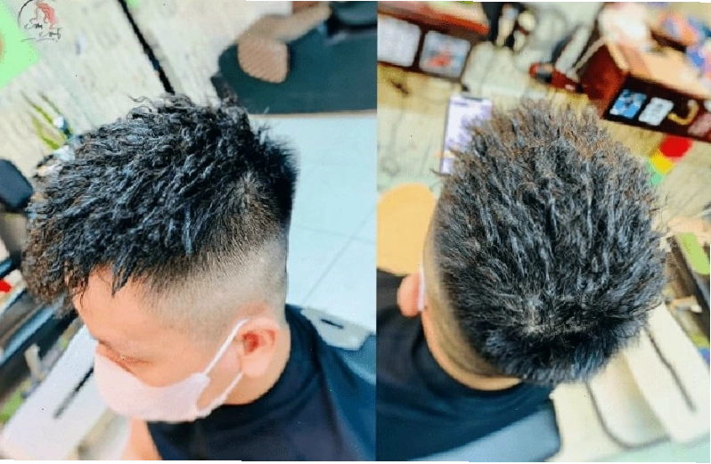 Tóc con sâu nam dáng dài lãng tử