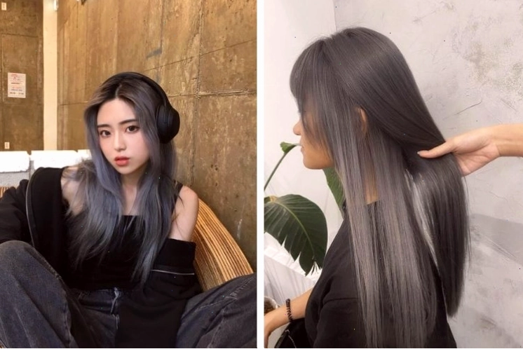 Tóc dài thẳng màu than chì ánh khói mang lại vẻ ngoài hiện đại và sành điệu