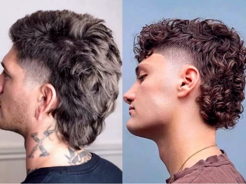 Tóc mullet nam uốn xoăn tạo sự ấn tượng