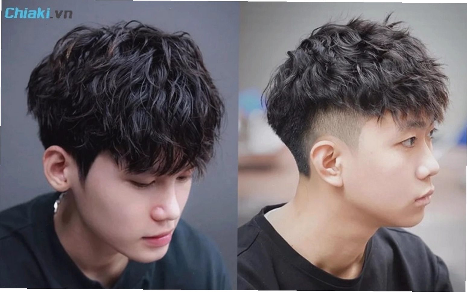 Tóc Uốn Ruffled cho nam mặt tròn trẻ trung