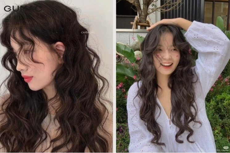 Tóc xoăn nữ hippie layer trẻ trung